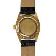 Rolex Day-Date 36 Black Tapestry Dial Fluted Bezel 18K Yellow Gold Leather Band REF 18038 Black Tapestry Dial Serviced Year 1987