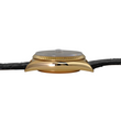 Rolex Day-Date 36 Black Tapestry Dial Fluted Bezel 18K Yellow Gold Leather Band REF 18038 Black Tapestry Dial Serviced Year 1987