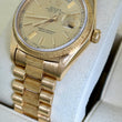 Rolex Day-Date 36 President Bark Finish Champagne Dial 18K Yellow Gold 1979 Full Links 7.8 Inch Wrist