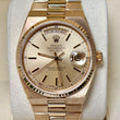 Rolex Day-Date Oysterquartz 36 Champagne Dial 18K Yellow Gold Year 1980 Ref. 19018