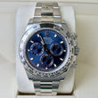 Rolex Daytona 40 Cosmograph Blue Dial Oyster Bracelet 18K White Gold Ref. 116509 FULL SET BOX PAPERS 2022