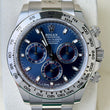 Rolex Daytona 40 Cosmograph Blue Dial Oyster Bracelet 18K White Gold Ref. 116509 FULL SET BOX PAPERS 2022