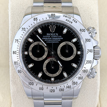 Rolex Daytona 40mm Chronograph Black Dial Oyster Bracelet Stainless Steel Ref. 116520 Year 2008