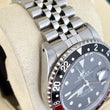 Rolex GMT-Master II 40 Coke Black & Red Bezel Black Dial Steel Jubilee Bracelet Fat Font Year 1991 Ref 16710 No Sag Bracelet Unpolished