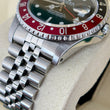 Rolex GMT-Master II 40 Coke Black & Red Bezel Black Dial Steel Jubilee Bracelet Fat Font Year 1991 Ref 16710 No Sag Bracelet Unpolished