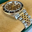 Rolex GMT-Master II 40 Two-Tone Steel 18K Yellow Gold Black Dial Jubilee Bracelet FULL SET BOX PAPERS YEAR 2000 REF 16713
