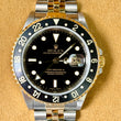 Rolex GMT-Master II 40 Two-Tone Steel 18K Yellow Gold Black Dial Jubilee Bracelet FULL SET BOX PAPERS YEAR 2000 REF 16713