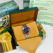 Rolex GMT-Master II Pepsi 40mm Blue Red Steel Black Dial Oyster Bracelet Year 2002 FULL SET BOX PAPERS Ref. 16710
