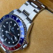 Rolex GMT-Master II Pepsi 40mm Blue Red Steel Black Dial Oyster Bracelet Year 2002 FULL SET BOX PAPERS Ref. 16710