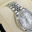 Rolex Lady-Datejust 28 Silver Star Diamond Dial Original Factory Diamond Bezel Jubilee Bracelet FULL SET BOX PAPERS 2021 Ref. 279384RBR - White Rolesor