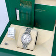Rolex Lady-Datejust 28 Silver Star Diamond Dial Original Factory Diamond Bezel Jubilee Bracelet FULL SET BOX PAPERS 2021 Ref. 279384RBR - White Rolesor