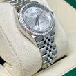 Rolex Lady-Datejust 28 Silver Star Diamond Dial Original Factory Diamond Bezel Jubilee Bracelet FULL SET BOX PAPERS 2021 Ref. 279384RBR - White Rolesor
