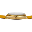Rolex Oyster Perpetual 34 18K Yellow Gold Chamapagne Dial Fluted Bezel Leather Band Year 1978 Ref 1005 NO DATE Oyster Perpetual