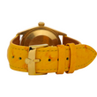 Rolex Oyster Perpetual 34 18K Yellow Gold Chamapagne Dial Fluted Bezel Leather Band Year 1978 Ref 1005 NO DATE Oyster Perpetual