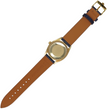 Rolex Oyster Perpetual Date 34mm 14K Yellow Gold Blue Dial Fluted Bezel Leather Band Ref. 1503 Year 1979