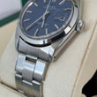 Rolex Oyster Perpetual Date 34mm Blue Mosaic Dial Smooth Bezel Stainless Steel REF. 1500 Blue Mosaic Dial Year 1971 Riveted Bracelet