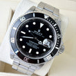 Rolex Submariner Date 40 Steel Automatic Black Dial Black Bezel Oyster Bracelet REF 16800 Year 1984 Rolex Service Papers