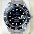 Rolex Submariner Date 40 Steel Automatic Black Dial Black Bezel Oyster Bracelet REF 16800 Year 1984 Rolex Service Papers