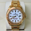 Rolex Yacht-Master 40 18K Yellow Gold White Dial Oyster Bracelet Ref. 16628 Warm Patina Unpolished Year 2000