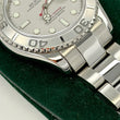 Rolex Yacht-Master 40 Rolesium Steel Platinum Bezel Dial Oyster Bracelet REF 16622 SERVICE POUCH YEAR 2004 FULLY LINKED NO HOLES