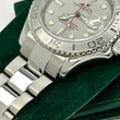 Rolex Yacht-Master 40 Rolesium Steel Platinum Bezel Dial Oyster Bracelet REF 16622 SERVICE POUCH YEAR 2004 FULLY LINKED NO HOLES