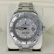 Rolex Yacht-Master 40 Rolesium Steel Platinum Bezel Dial Oyster Bracelet REF 16622 SERVICE POUCH YEAR 2004 FULLY LINKED NO HOLES