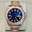 Rolex Yacht-Master 40 Two-Tone 18K Yellow Gold Steel Blue Dial New Old Stock Ref. 16623 UNPOLISHED FULL SET BOX PAPERS Year 2013