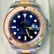 Rolex Yacht-Master 40 Two-Tone 18K Yellow Gold Steel Blue Dial New Old Stock Ref. 16623 UNPOLISHED FULL SET BOX PAPERS Year 2013
