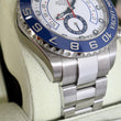 Rolex Yacht-Master II 44 Steel Blue Ceramic Bezel White Dial Oyster Bracelet REF 116680 FULL SET BOX PAPERS UNPOLISHED YEAR 2015