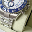 Rolex Yacht-Master II 44 Steel Blue Ceramic Bezel White Dial Oyster Bracelet REF 116680 FULL SET BOX PAPERS UNPOLISHED YEAR 2015
