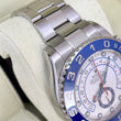 Rolex Yacht-Master II 44 Steel Blue Ceramic Bezel White Dial Oyster Bracelet REF 116680 FULL SET BOX PAPERS UNPOLISHED YEAR 2015
