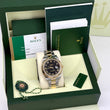 Rolex Datejust II 41mm Two Tone 18K Yellow Gold Black Roman Dial Fluted Bezel Ref. 116333 FULL SET BOX PAPERS YEAR 2015 SERVICED