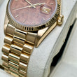Rolex Day-Date 36mm President Walnut Wood Burlwood Dial 18K Yellow Gold 18038 Year 1970 FULL SET BOX PAPERS CERTIFICATE