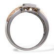 Simon. G Engagement Diamond Baguette Halo Ring 18K White and Rose Gold Size 8.5