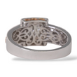 Simon. G Engagement Diamond Baguette Halo Ring 18K White and Rose Gold Size 8.5