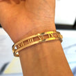 Tiffany & Co Diamond 0.74 CT Atlas Hinged Bangle Bracelet 18K Rose Gold Large