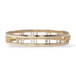Tiffany & Co Diamond 0.74 CT Atlas Hinged Bangle Bracelet 18K Rose Gold Large