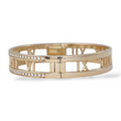 Tiffany & Co Diamond 0.74 CT Atlas Hinged Bangle Bracelet 18K Rose Gold Large