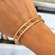 Tiffany & Co Diamond 0.74 CT Atlas Hinged Bangle Bracelet 18K Rose Gold Large