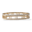 Tiffany & Co Diamond 0.74 CT Atlas Hinged Bangle Bracelet 18K Rose Gold Large