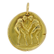 Van Cleef & Aprels Gemini Zodiac Pendant Georges L'Enfant Vintage 1970s 18K Yellow Gold