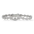 Vintage 1.40 CT Natural Diamond Bracelet 18K White Gold Safety Chain