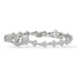 Vintage 1.40 CT Natural Diamond Bracelet 18K White Gold Safety Chain