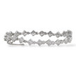 Vintage 1.40 CT Natural Diamond Bracelet 18K White Gold Safety Chain