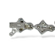 Vintage 1.40 CT Natural Diamond Bracelet 18K White Gold Safety Chain