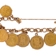 Vintage Gold Worldwide Coin Ladies Charm Bracelet 6.75 Inches 15K Yellow & Rose Gold 22K Coins