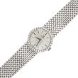 Omega Classic Vintage 20mm Ladies Dress Watch 18K White Gold Factory Diamond Bezel Manual Winding 1970s Just Serviced Ref 7185
