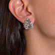 Vintage 4 CT Diamond Platinum Clip-On Earrings 1950s Elegant Leaf Motif Marquise Pear Baguette