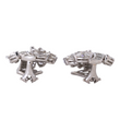 Vintage 4 CT Diamond Platinum Clip-On Earrings 1950s Elegant Leaf Motif Marquise Pear Baguette