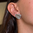 Vintage 4 CT Diamond Platinum Clip-On Earrings 1950s Elegant Leaf Motif Marquise Pear Baguette